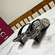 Fortok Gucci Vittoria Thong Sandals GG Canvas 5.5cm - 6