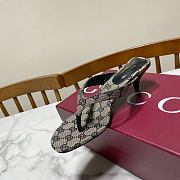 Fortok Gucci Vittoria Thong Sandals GG Canvas 5.5cm - 5