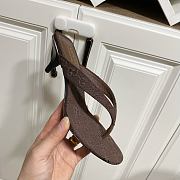 Fortok Gucci Vittoria Thong Sandals Brown GG Canvas 5.5cm - 6