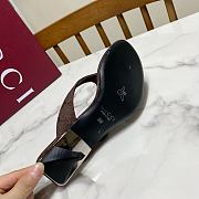 Fortok Gucci Vittoria Thong Sandals Brown GG Canvas 5.5cm - 5