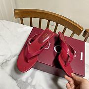 Fortok Gucci Vittoria Thong Sandals Burgundy Leather 5.5cm - 4