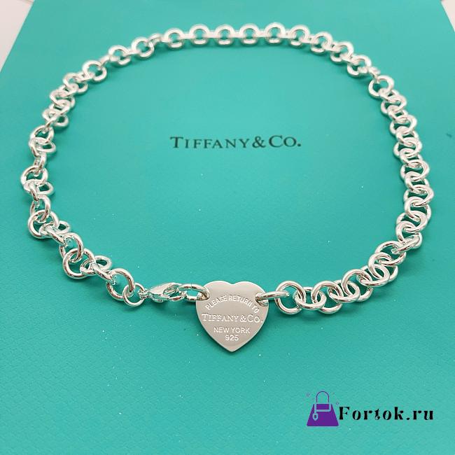 Fortok Tiffany & Co. Sterling Silver Return to Tiffany Heart Tag Necklace - 1