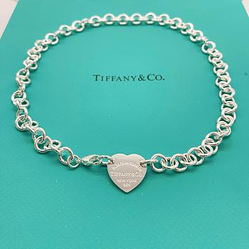 Fortok Tiffany & Co. Sterling Silver Return to Tiffany Heart Tag Necklace