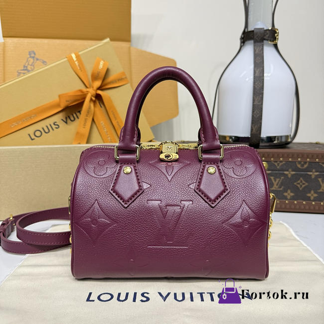 Fortok Louis Vuitton Speedy Bandoulière 20 Burgundy 20.5*13.5*12cm - 1