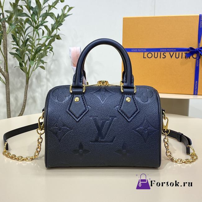 Fortok Louis Vuitton Speedy Bandoulière 20 Navy Blue 20.5*13.5*12cm - 1