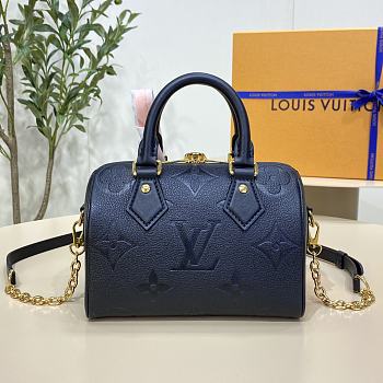 Fortok Louis Vuitton Speedy Bandoulière 20 Navy Blue 20.5*13.5*12cm