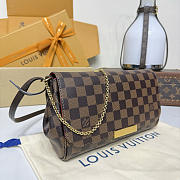 Fortok Louis Vuitton Favorite Bag Brown Damier Ebene Coated Canvas 28*17*6cm - 5