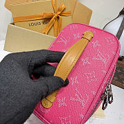 Fortok Louis Vuitton Nice Mini Toiletry Bag Rose Pondichery Monogram Heritage 20*12*13.5cm - 2