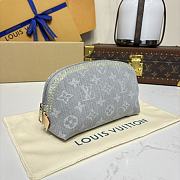 Fortok Louis Vuitton Denim Monogram Pochette Cosmetique Cloudy Grey 19*6*12cm - 5