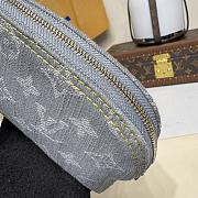 Fortok Louis Vuitton Denim Monogram Pochette Cosmetique Cloudy Grey 19*6*12cm - 4