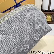 Fortok Louis Vuitton Denim Monogram Pochette Cosmetique Cloudy Grey 19*6*12cm - 2