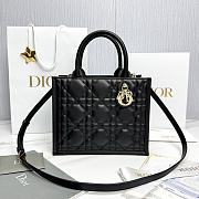 Fortok Dior Small Book Tote Black 26.5 x21 x14cm - 1