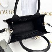 Fortok Dior Small Book Tote Black 26.5 x21 x14cm - 6