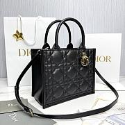 Fortok Dior Small Book Tote Black 26.5 x21 x14cm - 5
