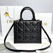 Fortok Dior Small Book Tote Black 26.5 x21 x14cm - 4