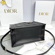 Fortok Dior Small Book Tote Black 26.5 x21 x14cm - 3