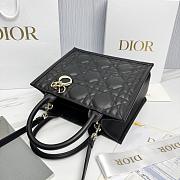 Fortok Dior Small Book Tote Black 26.5 x21 x14cm - 2