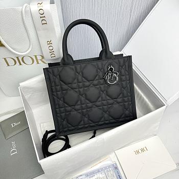 Fortok Dior Small Book Tote Black Charm 26.5 x21 x14cm