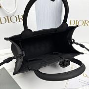 Fortok Dior Small Book Tote Black Charm 26.5 x21 x14cm - 5