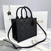 Fortok Dior Small Book Tote Black Charm 26.5 x21 x14cm - 4