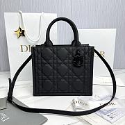 Fortok Dior Small Book Tote Black Charm 26.5 x21 x14cm - 2