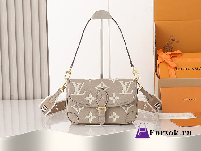 Fortok Louis Vuitton Diane Bicolor Monogram Empreinte Leather 24 x 15 x 9cm - 1