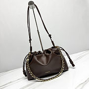 Fortok Loewe Flamenco Clutch Medium Nappa Calfskin Chocolate 30x10.5x20cm - 1