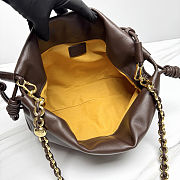 Fortok Loewe Flamenco Clutch Medium Nappa Calfskin Chocolate 30x10.5x20cm - 5