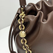 Fortok Loewe Flamenco Clutch Medium Nappa Calfskin Chocolate 30x10.5x20cm - 6