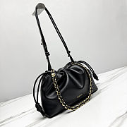 Fortok Loewe Flamenco Clutch Medium Nappa Calfskin Black 30x10.5x20cm - 4