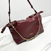 Fortok Loewe Flamenco Clutch Medium Nappa Calfskin Burgundy 30x10.5x20cm - 6