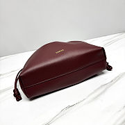 Fortok Loewe Flamenco Clutch Medium Nappa Calfskin Burgundy 30x10.5x20cm - 5