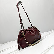 Fortok Loewe Flamenco Clutch Medium Nappa Calfskin Burgundy 30x10.5x20cm - 4