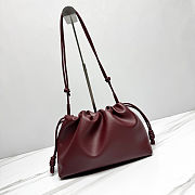 Fortok Loewe Flamenco Clutch Medium Nappa Calfskin Burgundy 30x10.5x20cm - 2