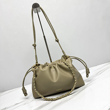 Fortok Loewe Flamenco Clutch Medium Nappa Calfskin Clay 30x10.5x20cm