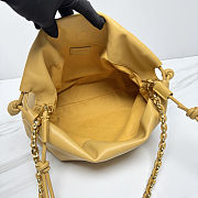 Fortok Loewe Flamenco Clutch Medium Nappa Calfskin Yellow 30x10.5x20cm - 3