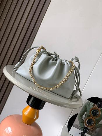 Fortok Loewe Flamenco Clutch Medium Nappa Calfskin Grey 30x10.5x20cm