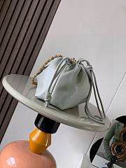 Fortok Loewe Flamenco Clutch Medium Nappa Calfskin Grey 30x10.5x20cm - 4