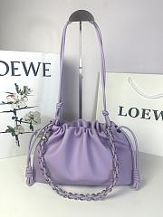 Fortok Loewe Flamenco Clutch Medium Nappa Calfskin Purple 30x10.5x20cm - 1