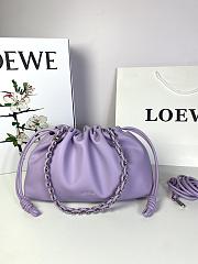 Fortok Loewe Flamenco Clutch Medium Nappa Calfskin Purple 30x10.5x20cm - 6
