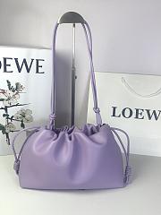 Fortok Loewe Flamenco Clutch Medium Nappa Calfskin Purple 30x10.5x20cm - 4