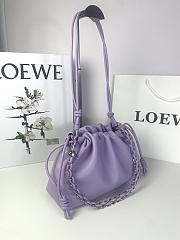 Fortok Loewe Flamenco Clutch Medium Nappa Calfskin Purple 30x10.5x20cm - 3