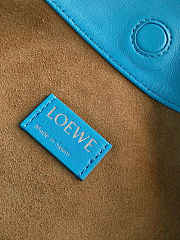 Fortok Loewe Flamenco Clutch Medium Nappa Calfskin Blue 30x10.5x20cm - 6