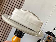 Fortok Loewe Flamenco Clutch Medium Nappa Calfskin White 30x10.5x20cm - 5