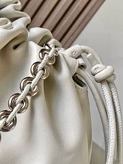 Fortok Loewe Flamenco Clutch Medium Nappa Calfskin White 30x10.5x20cm - 2