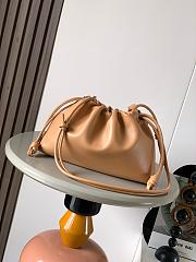 Fortok Loewe Flamenco Clutch Medium Nappa Calfskin Cognac Brown 30x10.5x20cm - 4