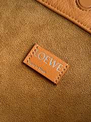 Fortok Loewe Flamenco Clutch Medium Nappa Calfskin Cognac Brown 30x10.5x20cm - 2