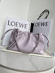 Fortok Loewe Flamenco Clutch Medium Nappa Calfskin Light Purple 30x10.5x20cm - 1