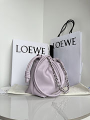 Fortok Loewe Flamenco Clutch Medium Nappa Calfskin Light Purple 30x10.5x20cm - 5