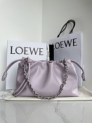 Fortok Loewe Flamenco Clutch Medium Nappa Calfskin Light Purple 30x10.5x20cm - 3